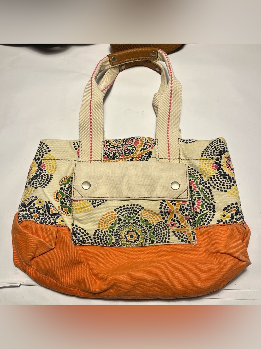 Large Fossil LOT Purse Wallet Floral Crossbody Shoulder Bag Boho Leather Canvas - Picture 5 of 16